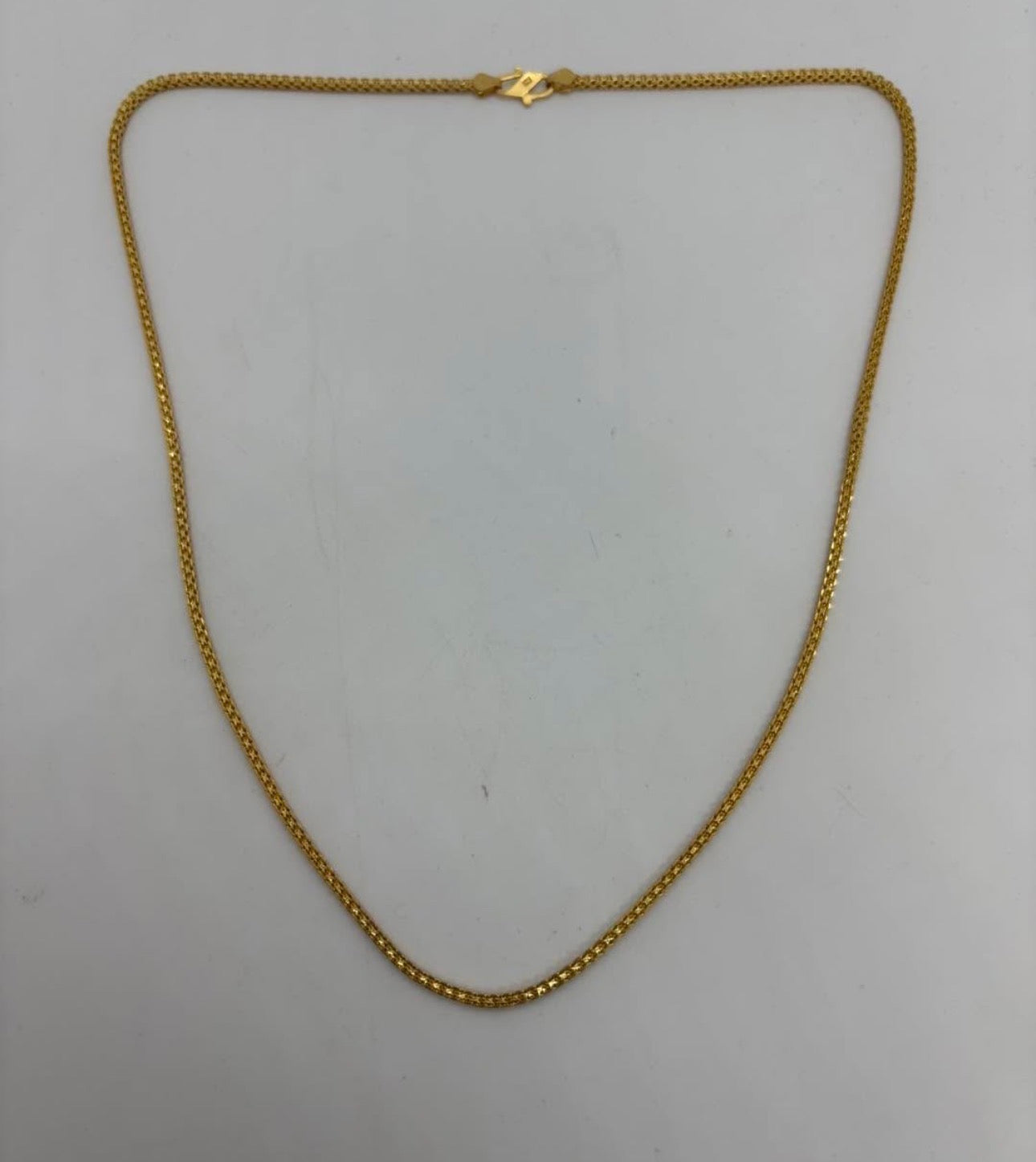 22ct Hallmarked Yellow Gold Woven Link Chain Necklace