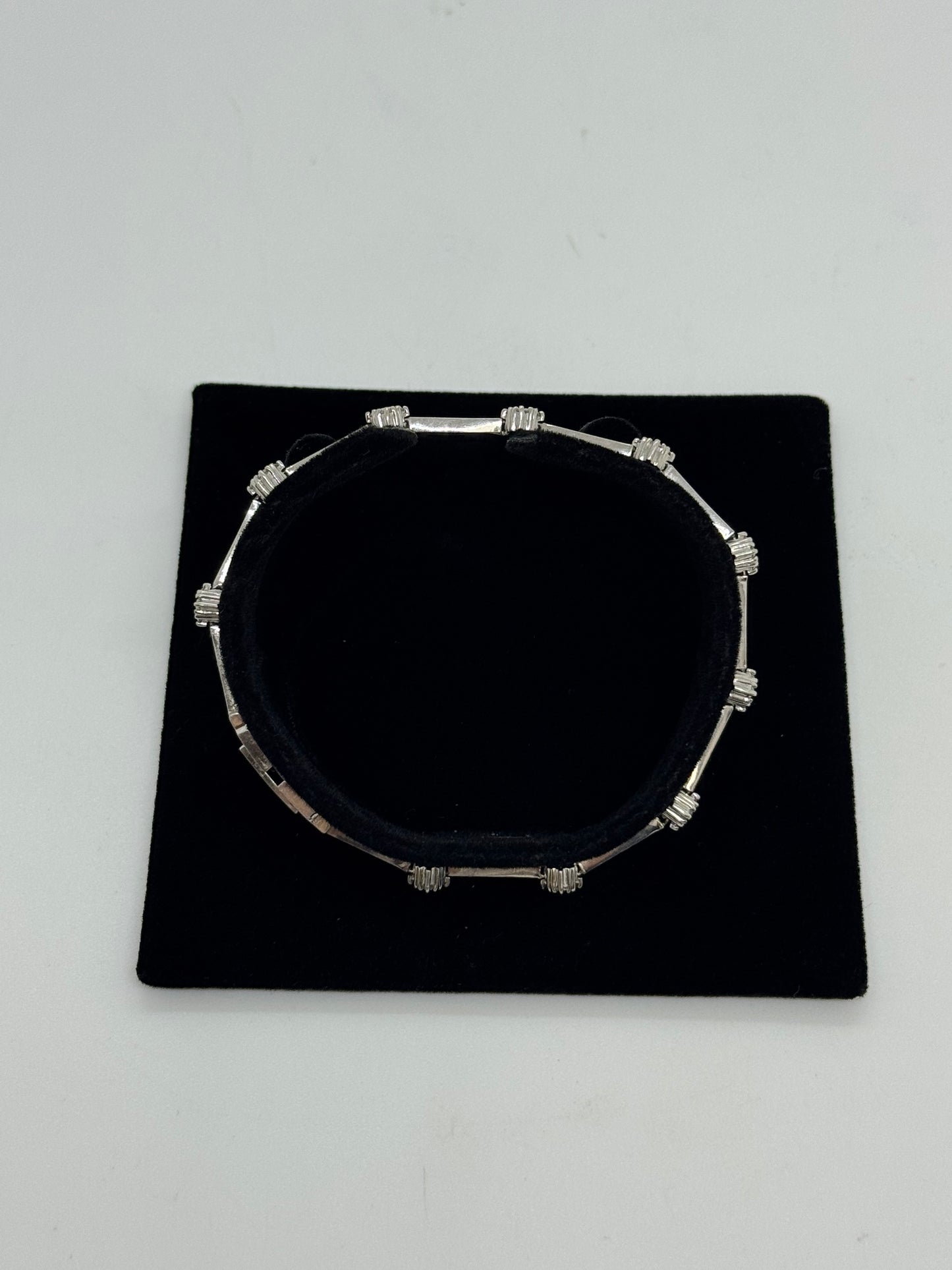 9ct White Gold Cubic Zirconia Set Bracelet