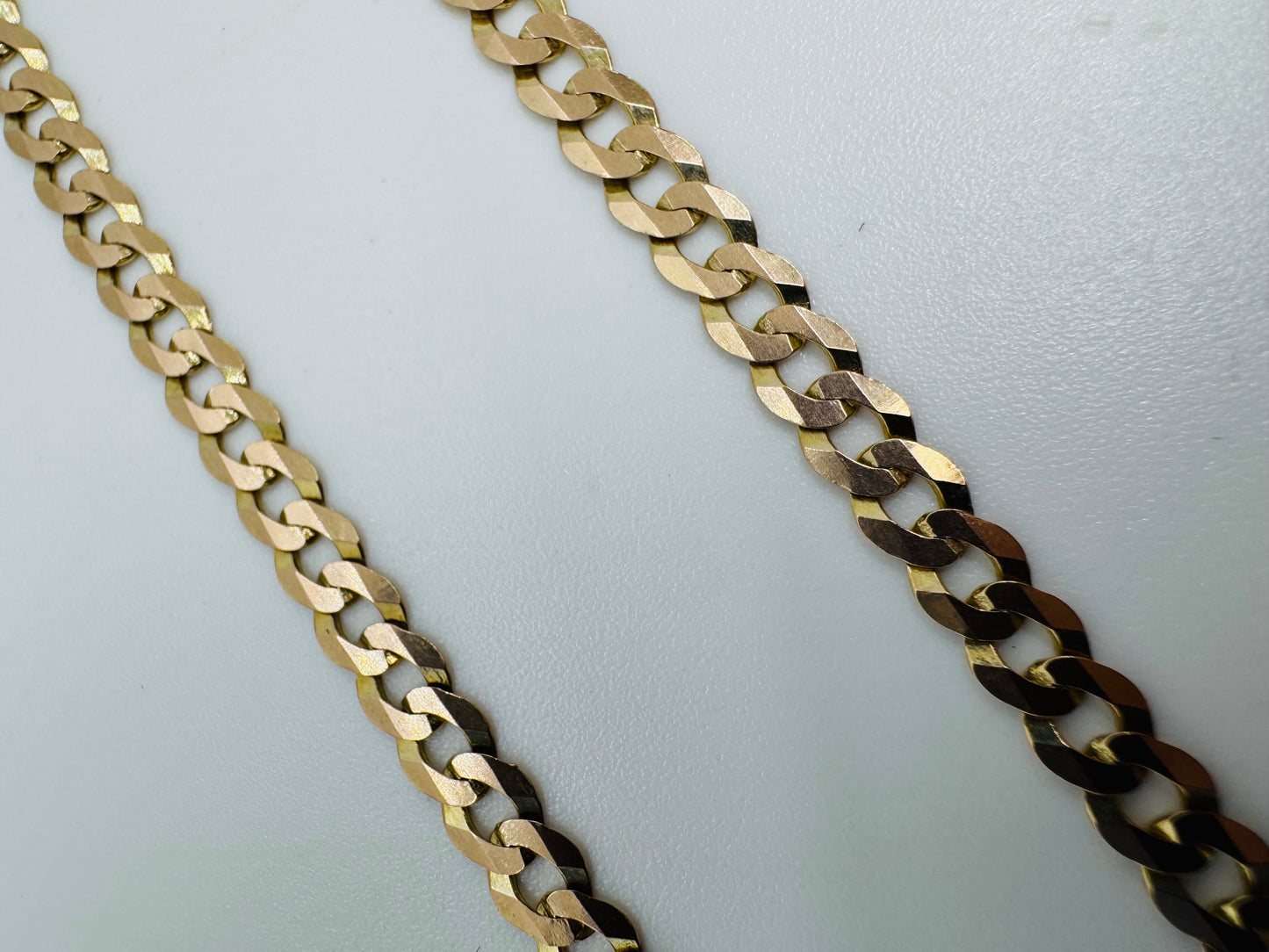 9ct Yellow Gold Flat Curb Chain