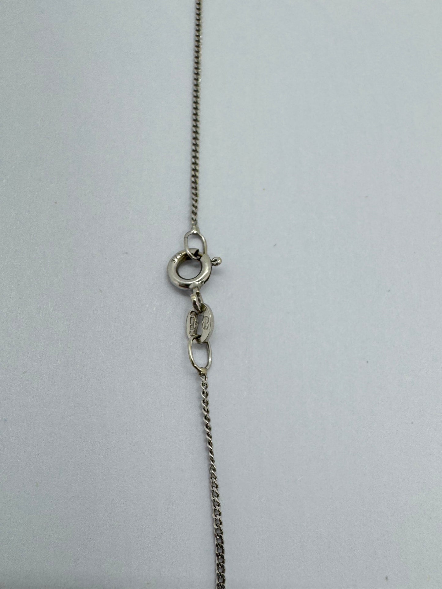 9ct White Gold Fine Curb Chain