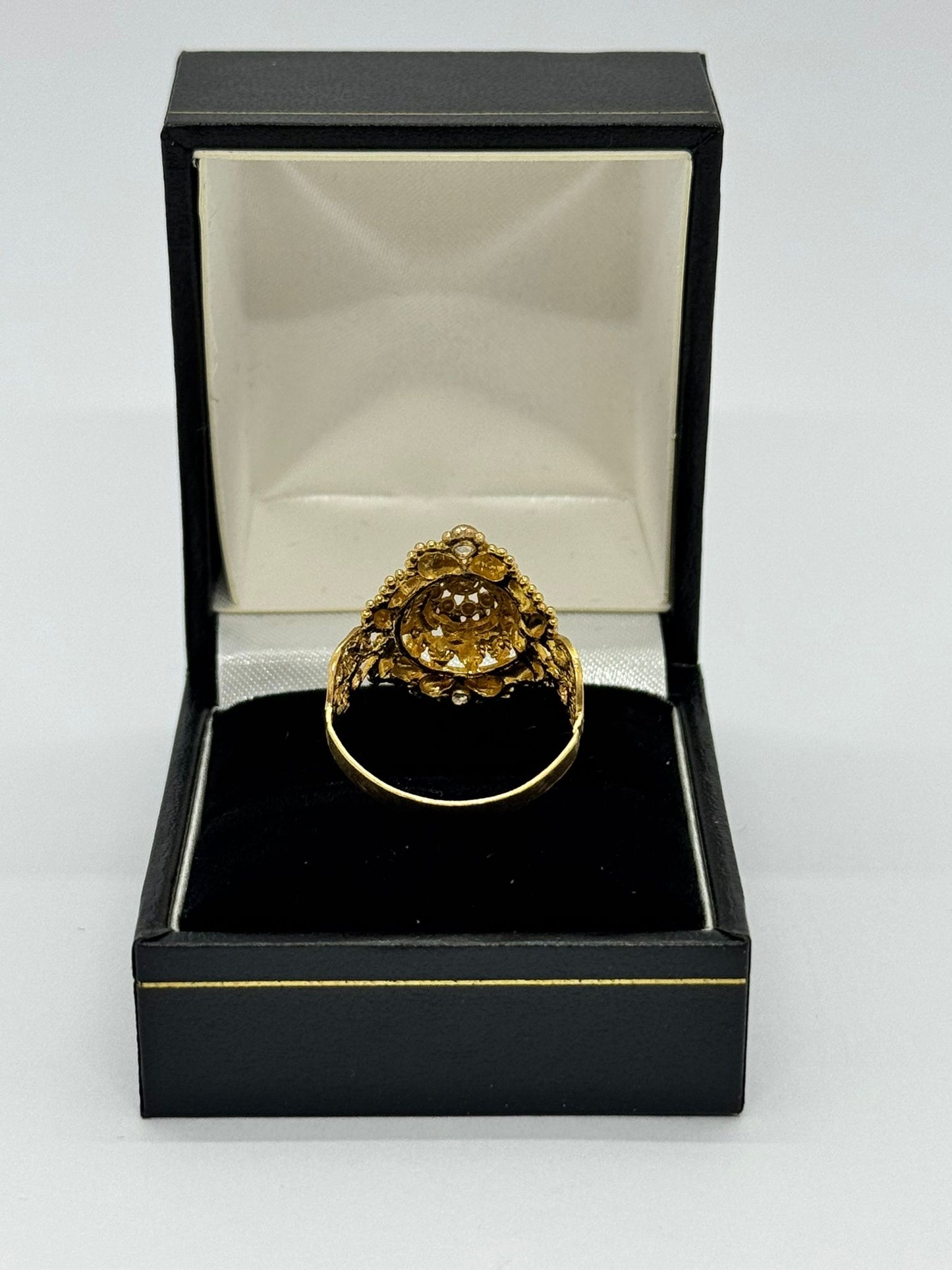 Asian Gold Two Stone Ring