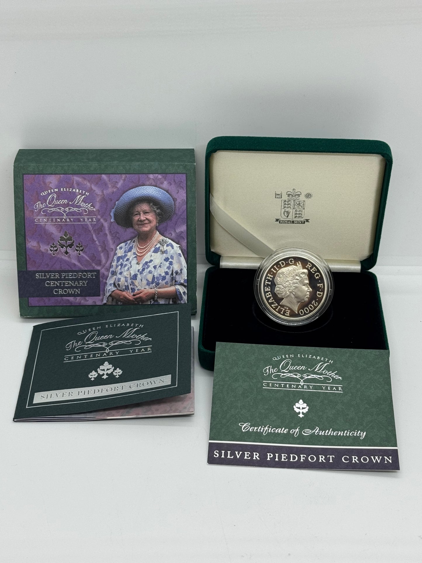 Queen Elizabeth The Queen Mother Centenary Year - Silver Piedfort Crown