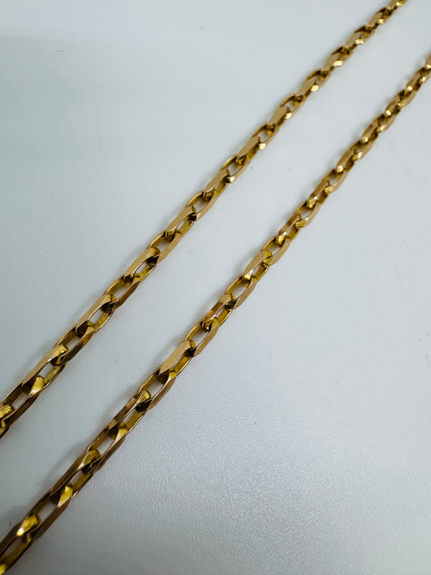 9ct Yellow Gold Fancy Rectangular Link Chain