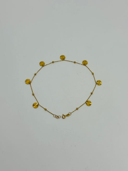 22K Diamond-Cut Fancy Anklet