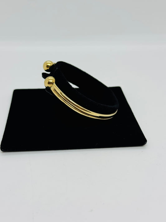 9ct Yellow Gold Patterned Torque Bangle