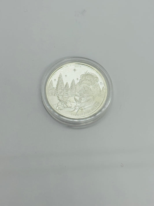 2016 "Merry Christmas" Yeti 1oz Silver Round