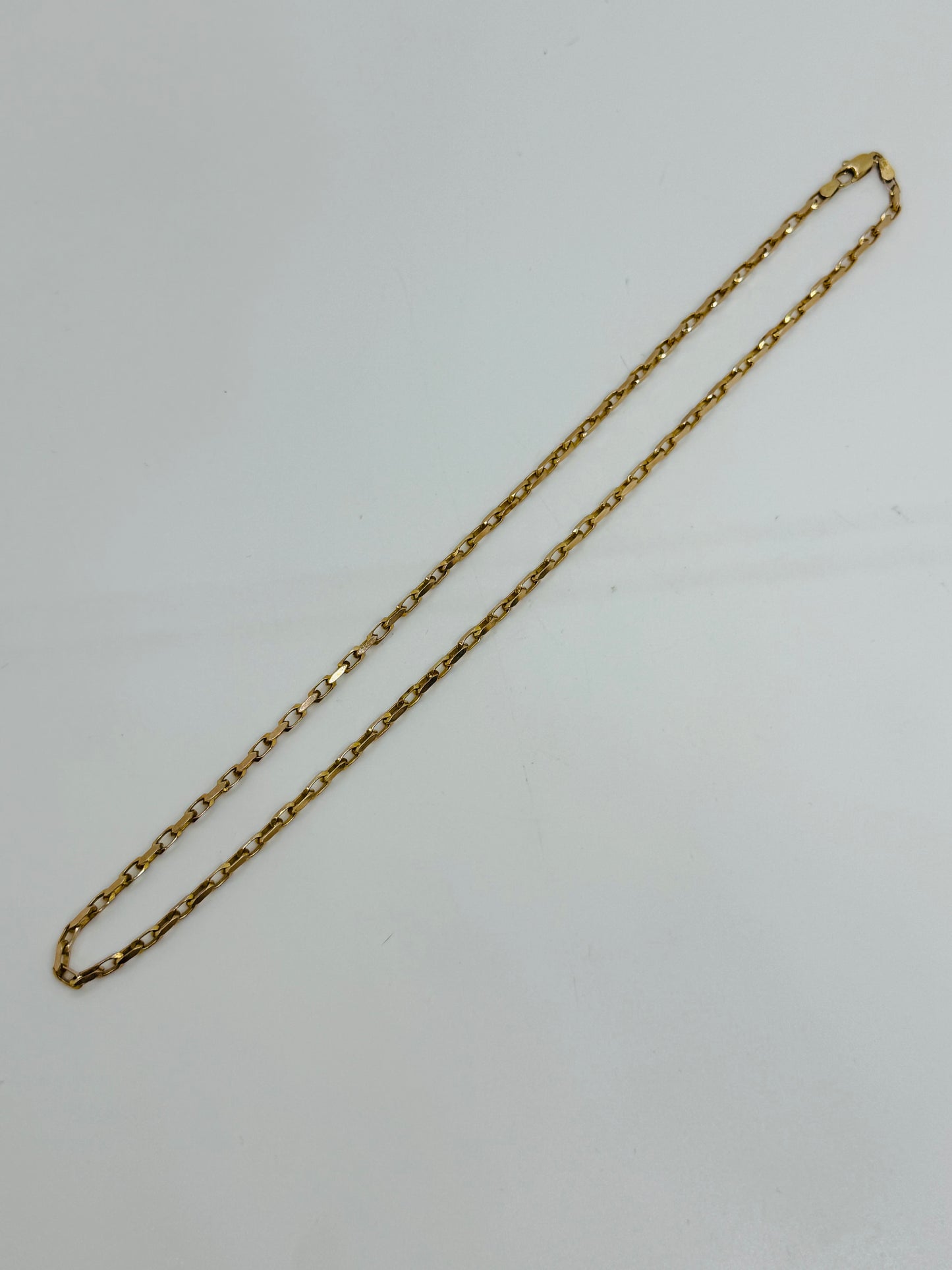 9ct Yellow Gold Fancy Rectangular Link Chain