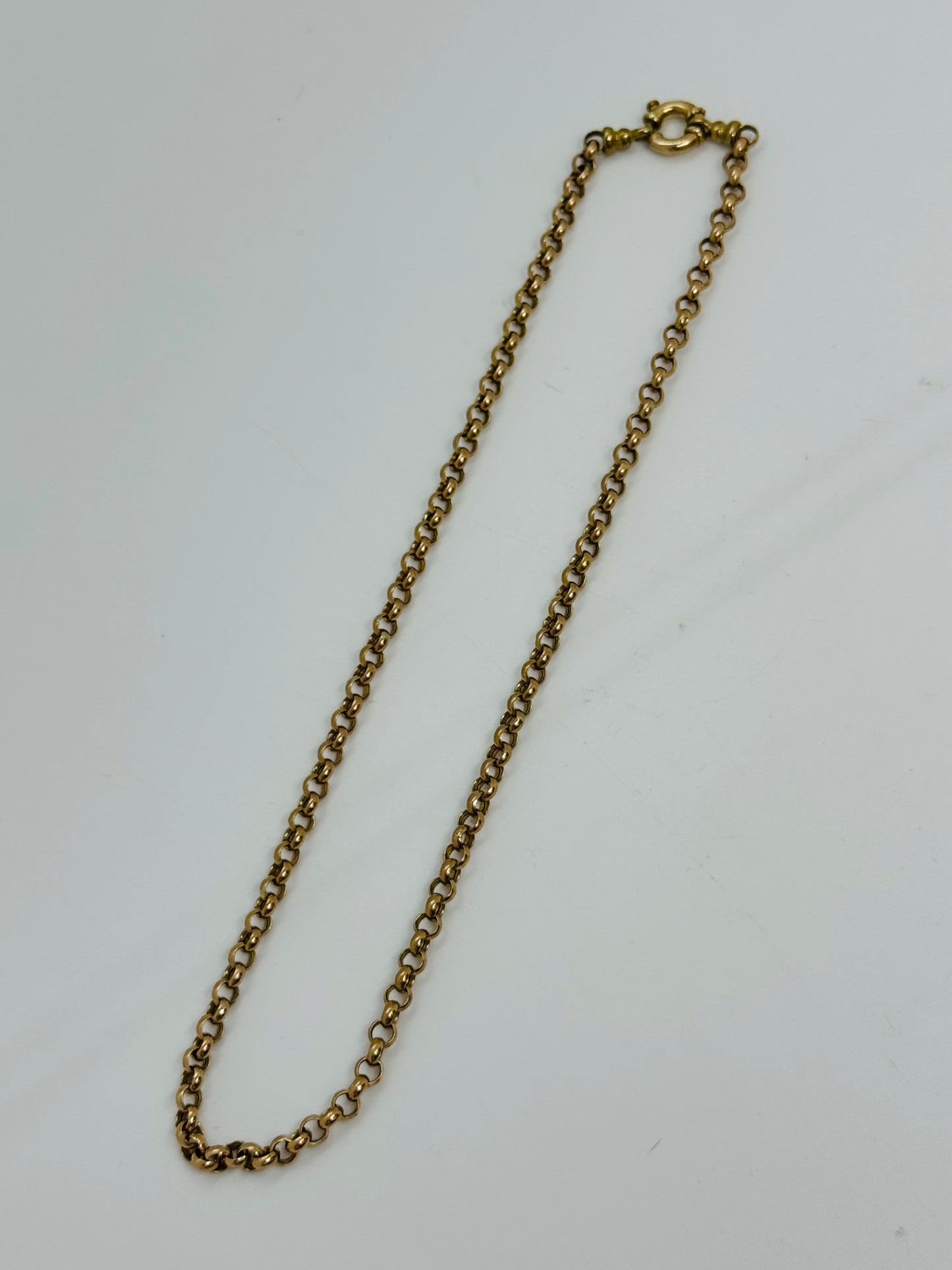 9ct Yellow Gold Belcher Chain with Albert Swivel Clasp