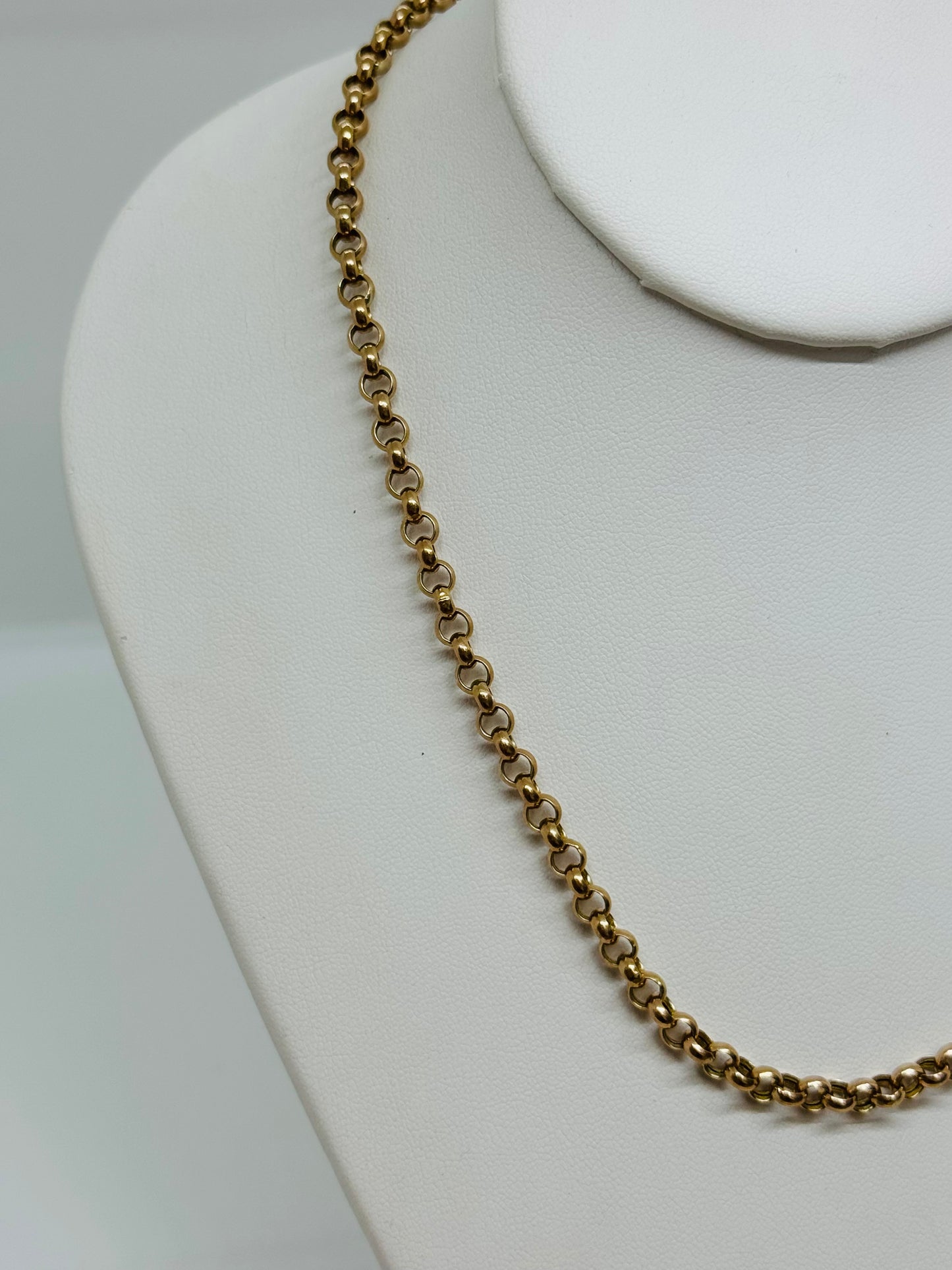 9ct Yellow Gold Belcher Chain with Albert Swivel Clasp