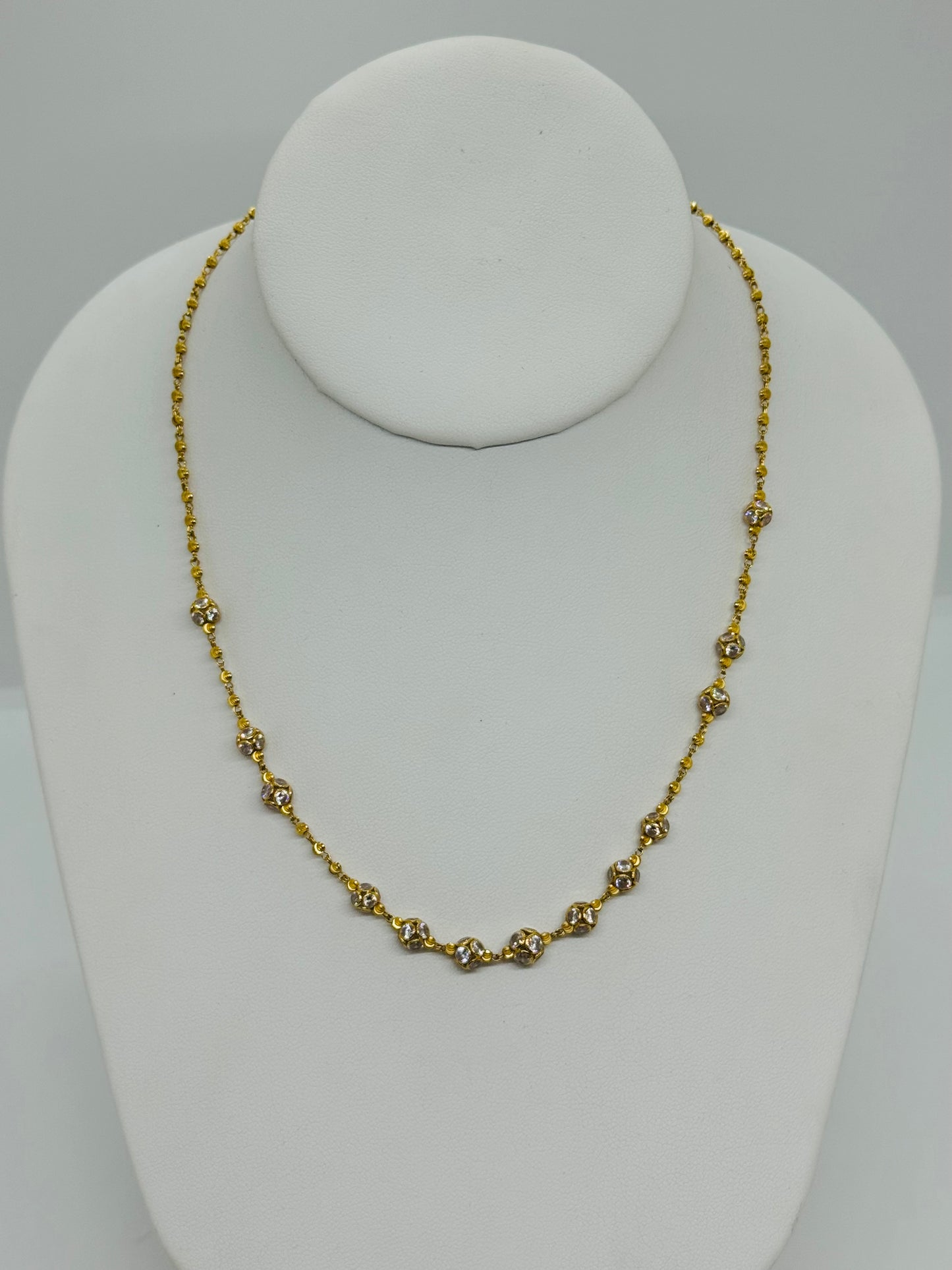 22k Station Necklace