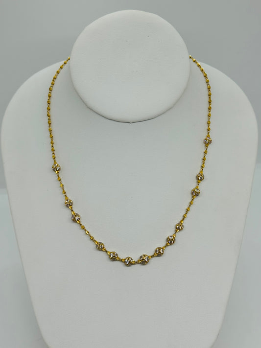 22k Station Necklace