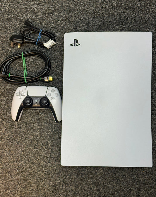 Share Sony PlayStation 5 Digital Edition – 825GB – Unboxed – With 1 Controller, Cables