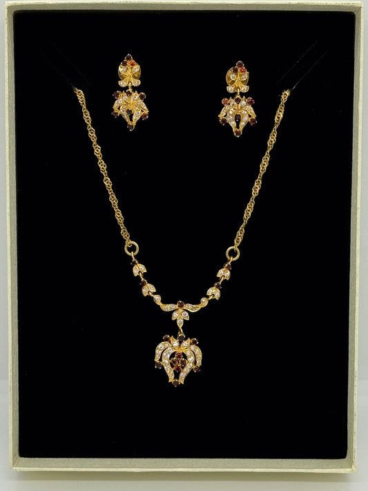 22ct Yellow Gold Floral Jewellery Suite