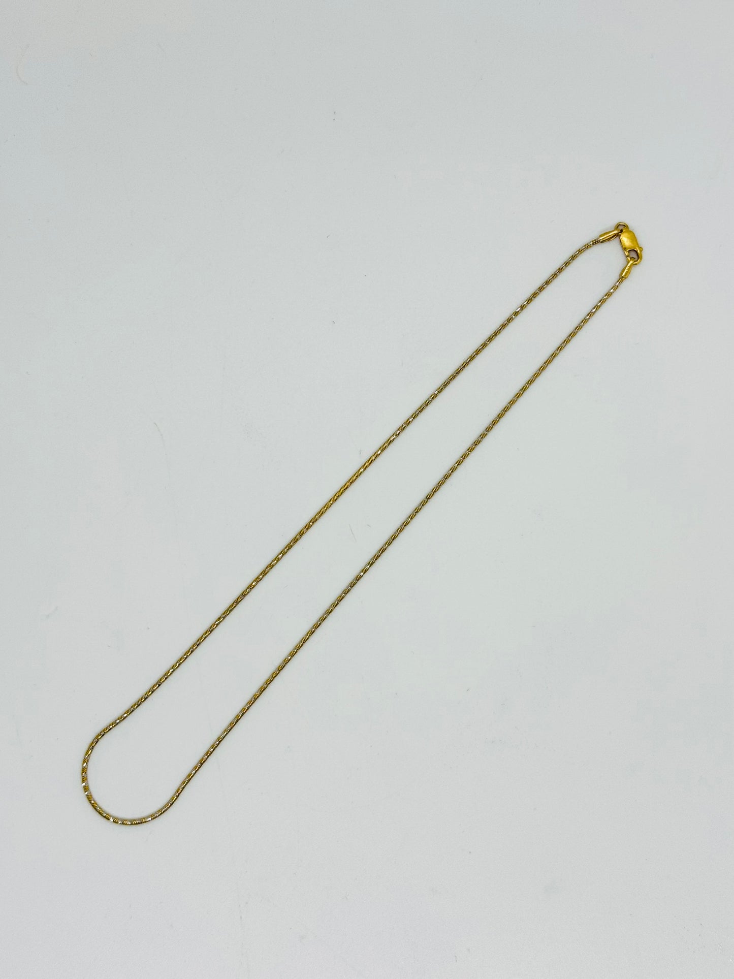 22ct Two-Tone Gold Diamond-Cut Sparkle Chain