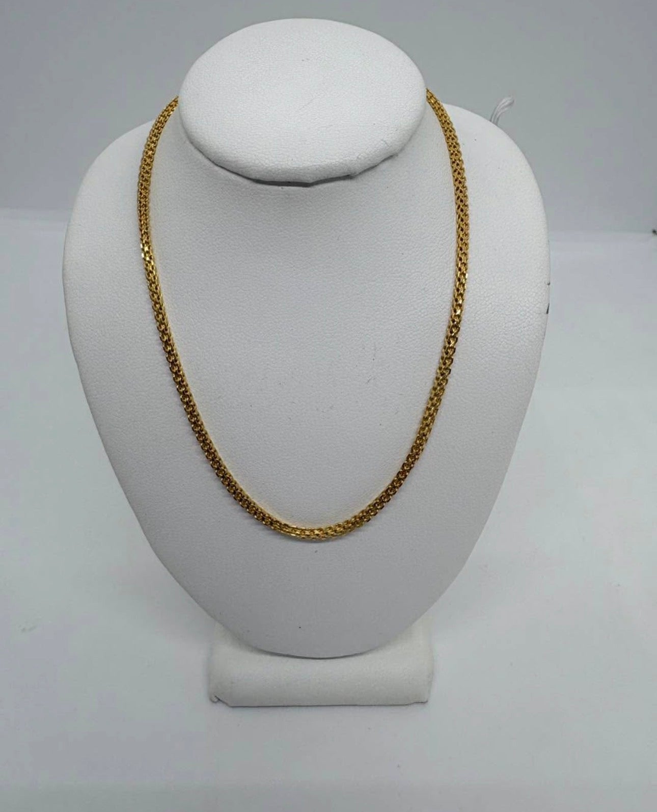 22ct Hallmarked Yellow Gold Woven Link Chain Necklace