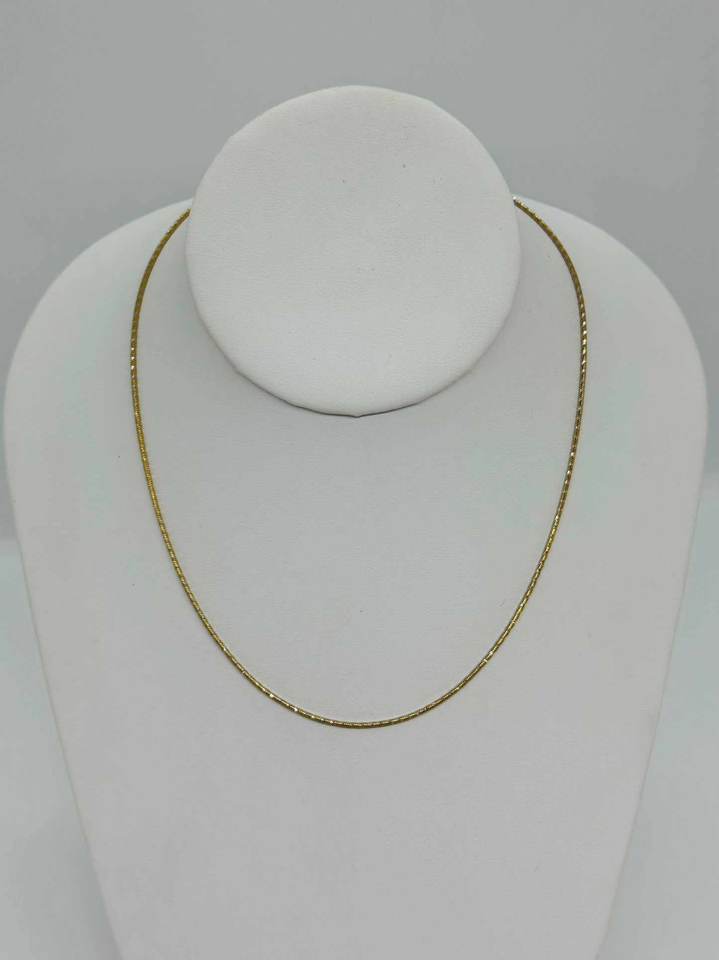 22ct Two-Tone Gold Diamond-Cut Sparkle Chain