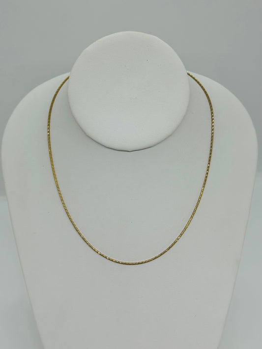 22ct Two-Tone Gold Diamond-Cut Sparkle Chain
