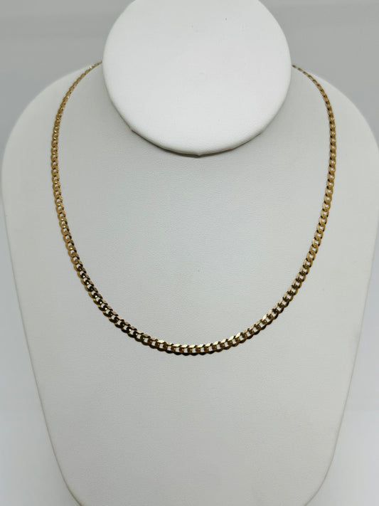9ct Yellow Gold Flat Curb Chain