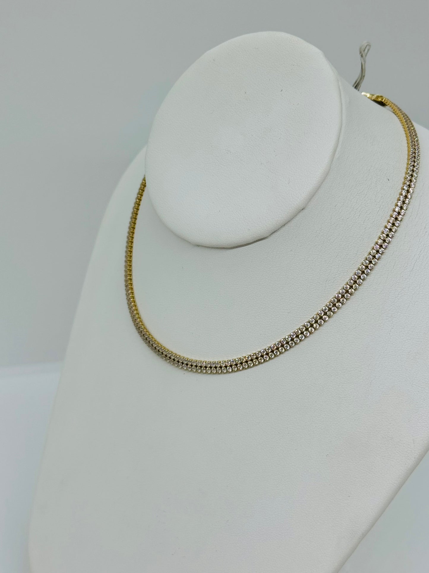 14k Double Row Tennis Choker