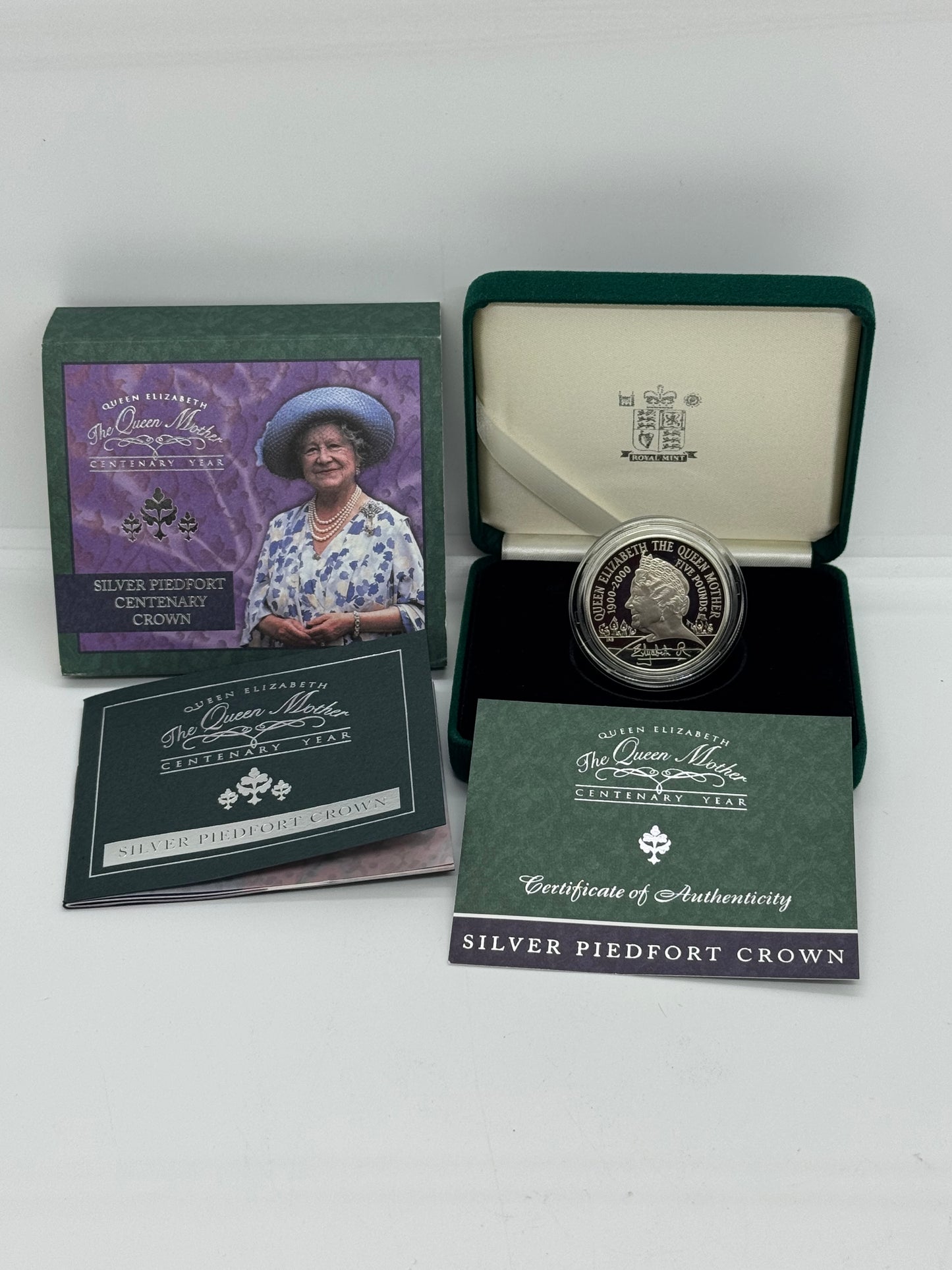 Queen Elizabeth The Queen Mother Centenary Year - Silver Piedfort Crown