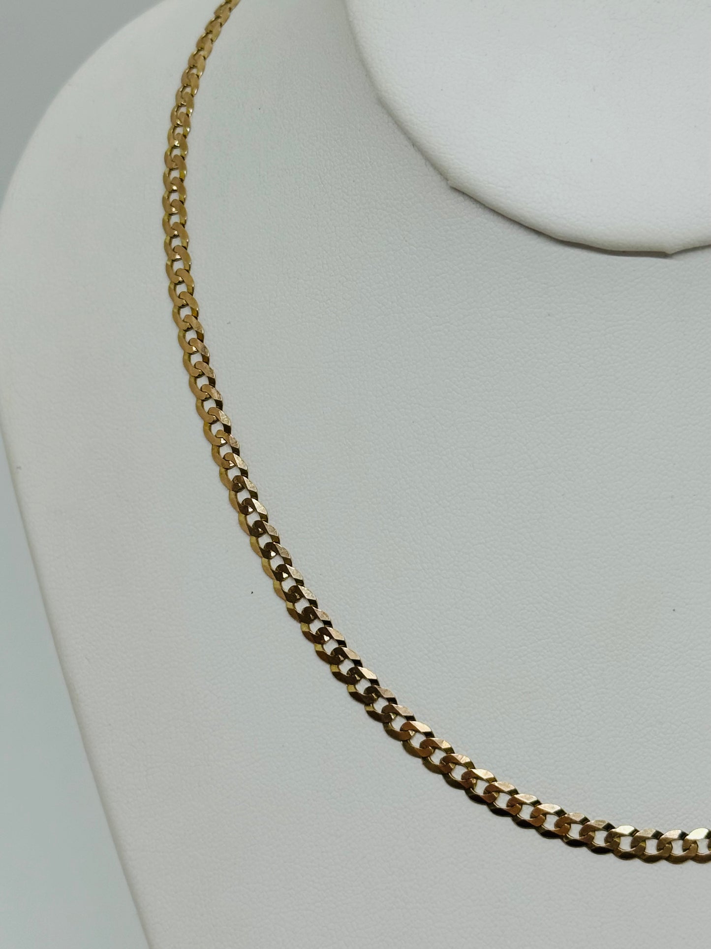 9ct Yellow Gold Flat Curb Chain