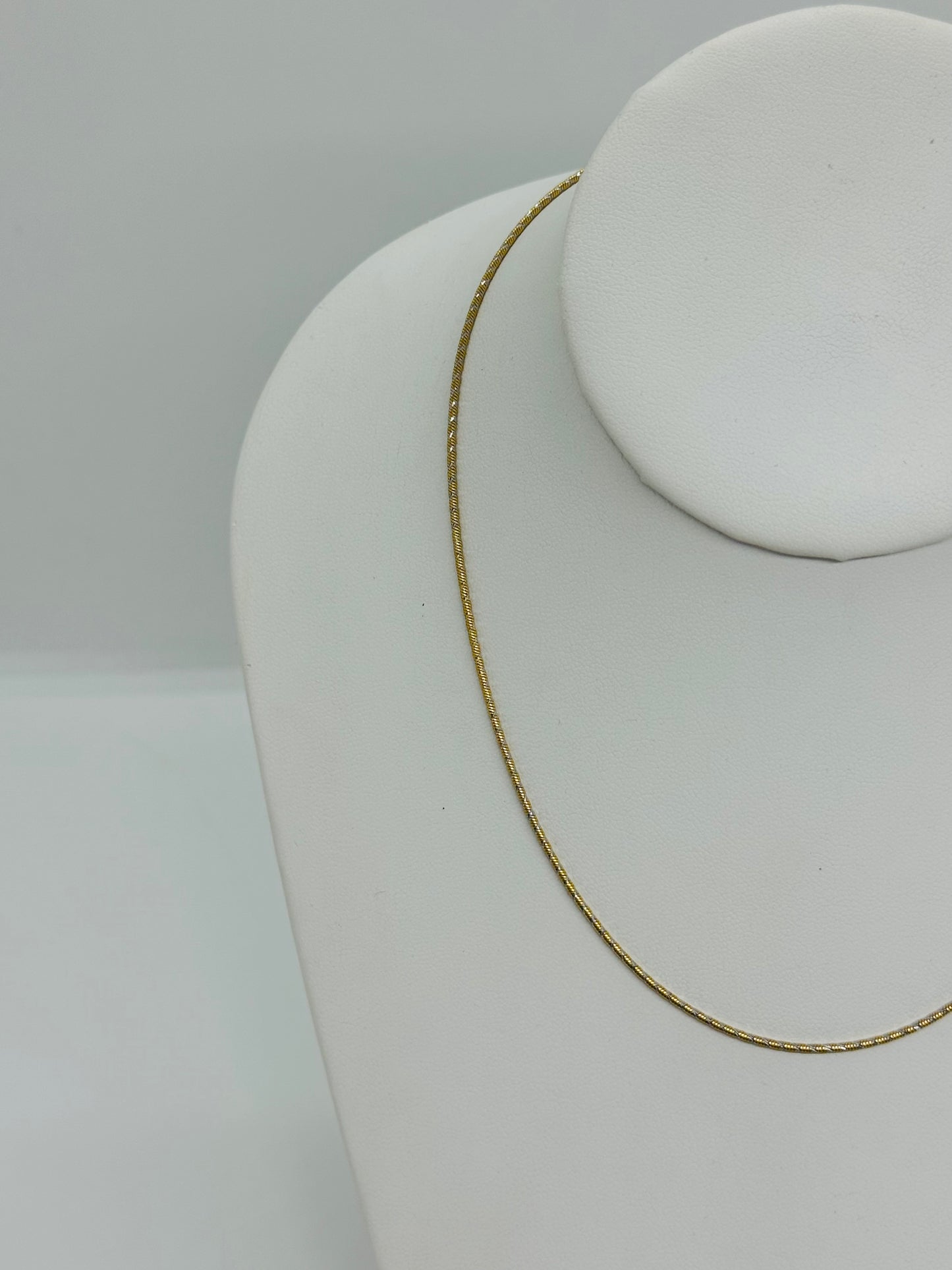 22ct Two-Tone Gold Diamond-Cut Sparkle Chain