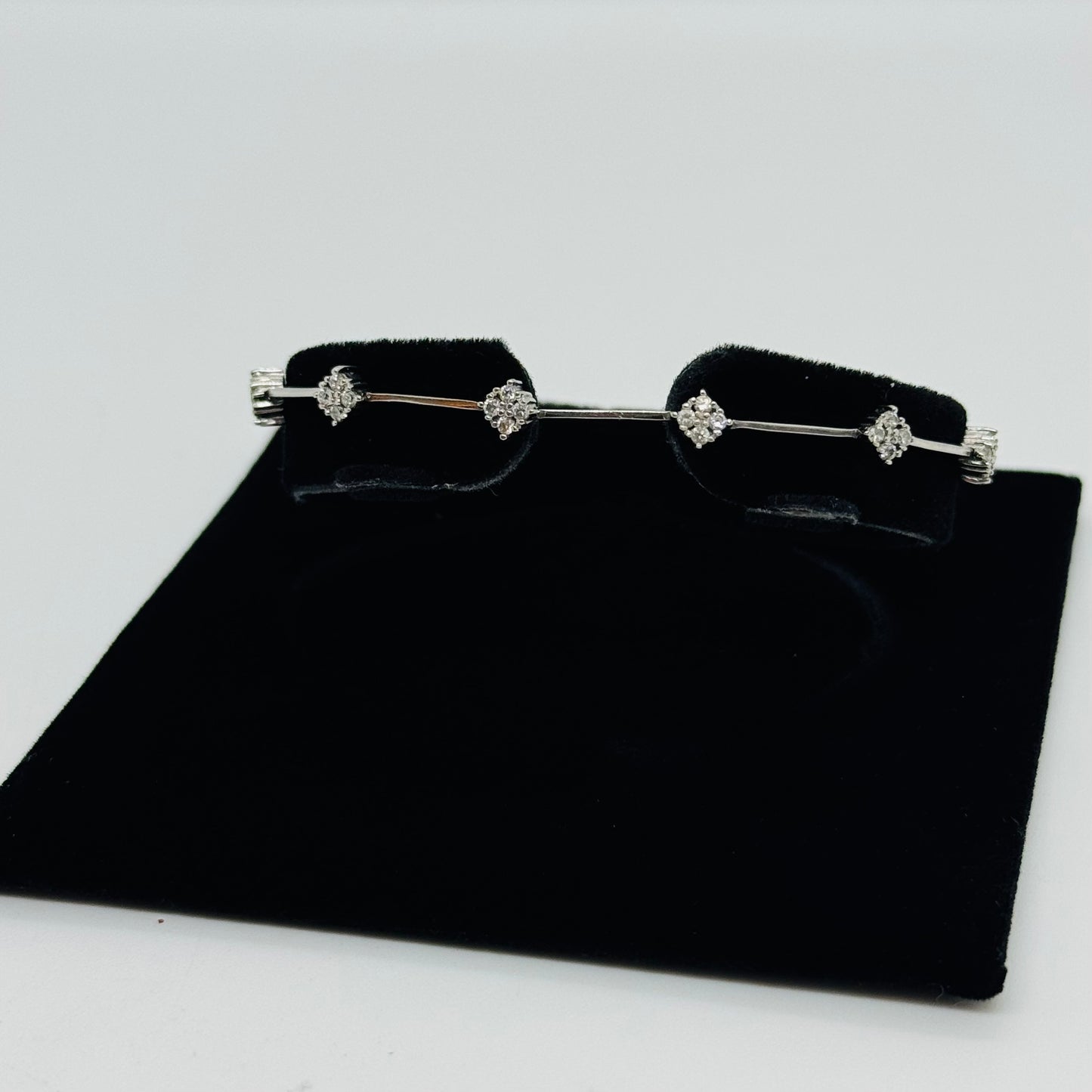 9ct White Gold Cubic Zirconia Set Bracelet