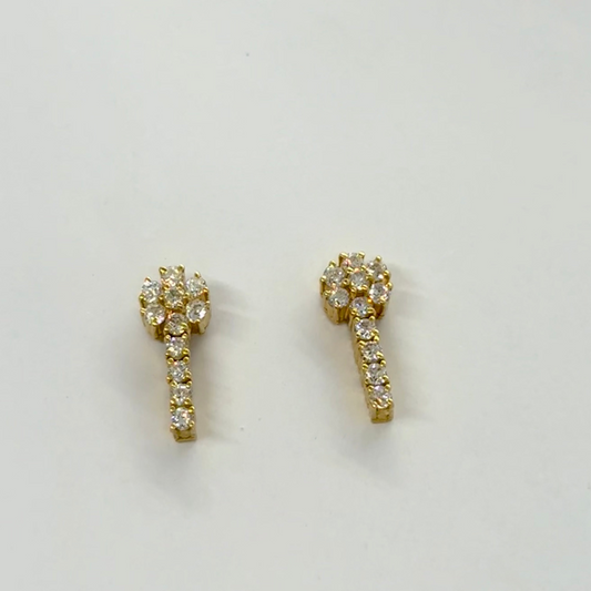 Asian Gold CZ Set Earring