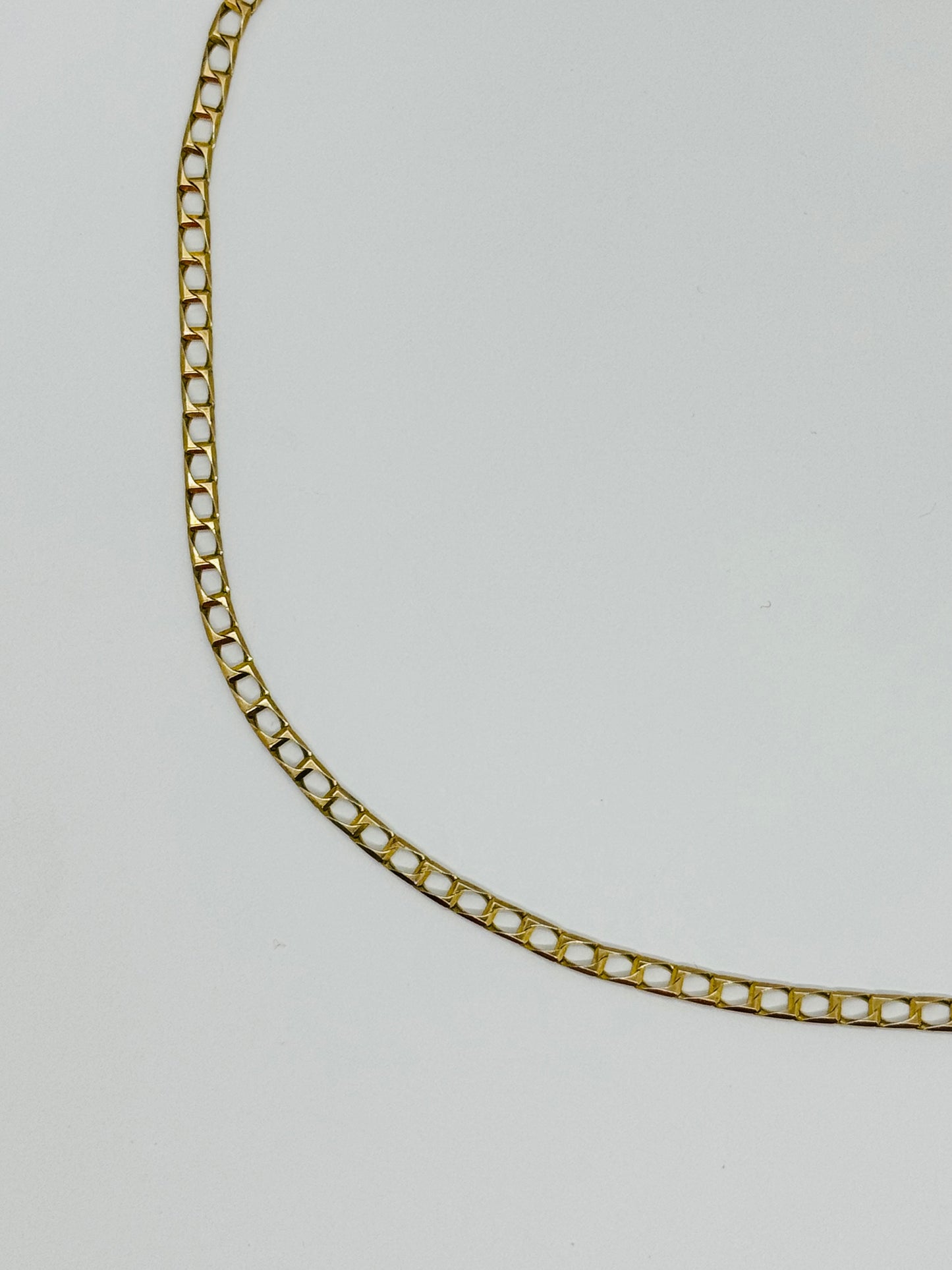 9ct Square Curb Necklace