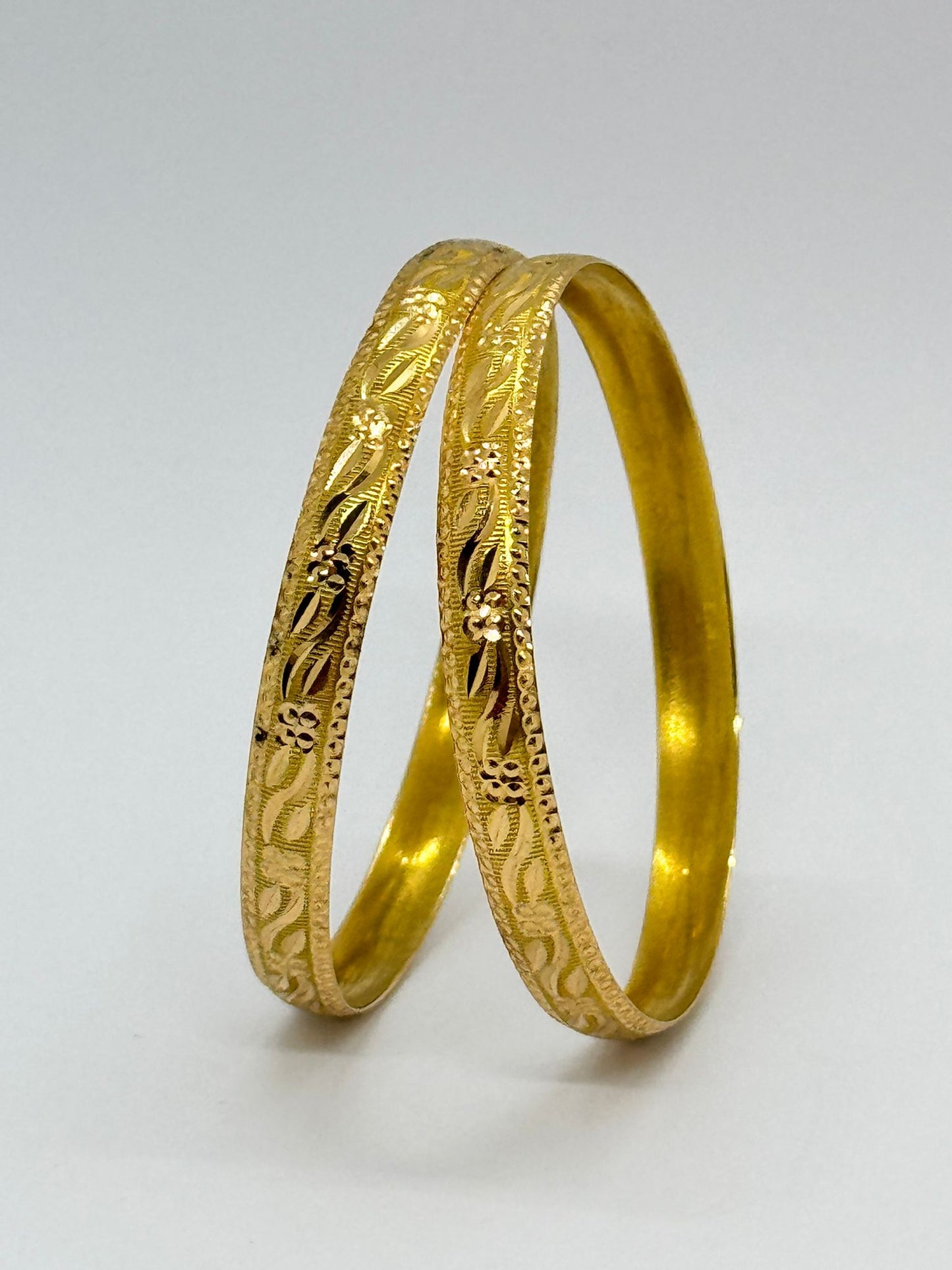 Asian Gold Patterned Bangles
