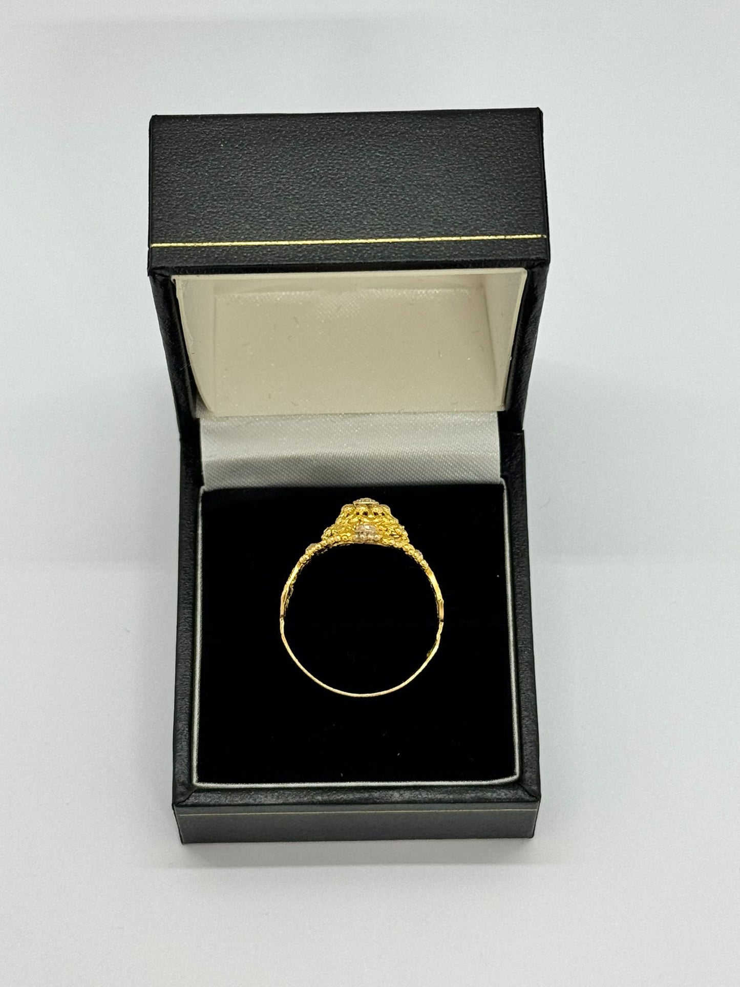 Asian Gold Two Stone Ring