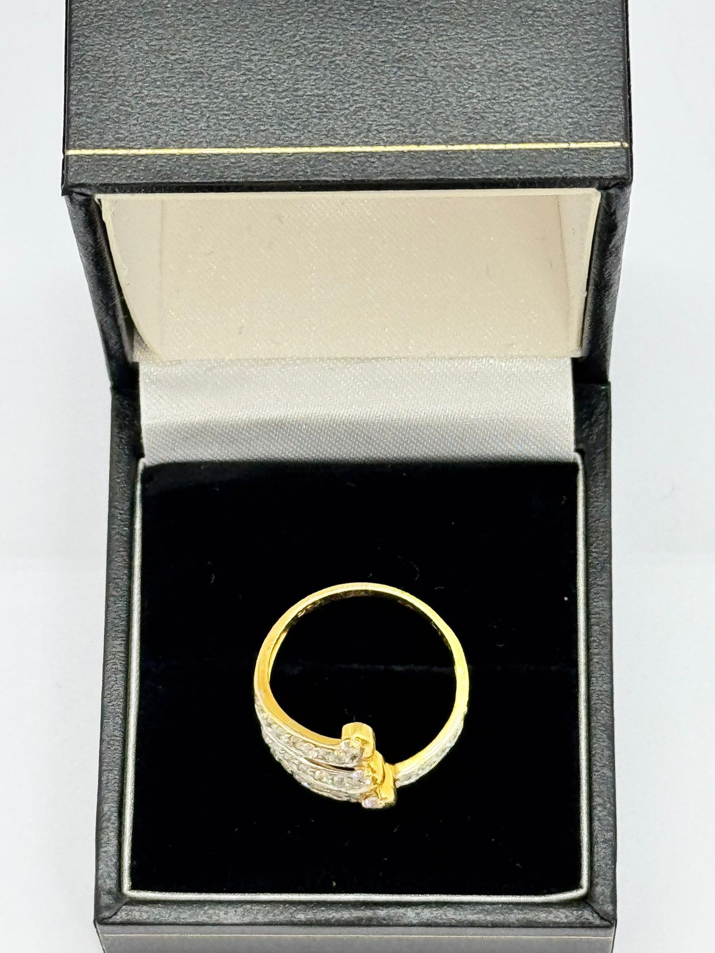 Asian Gold Stone Set  Waves Ring