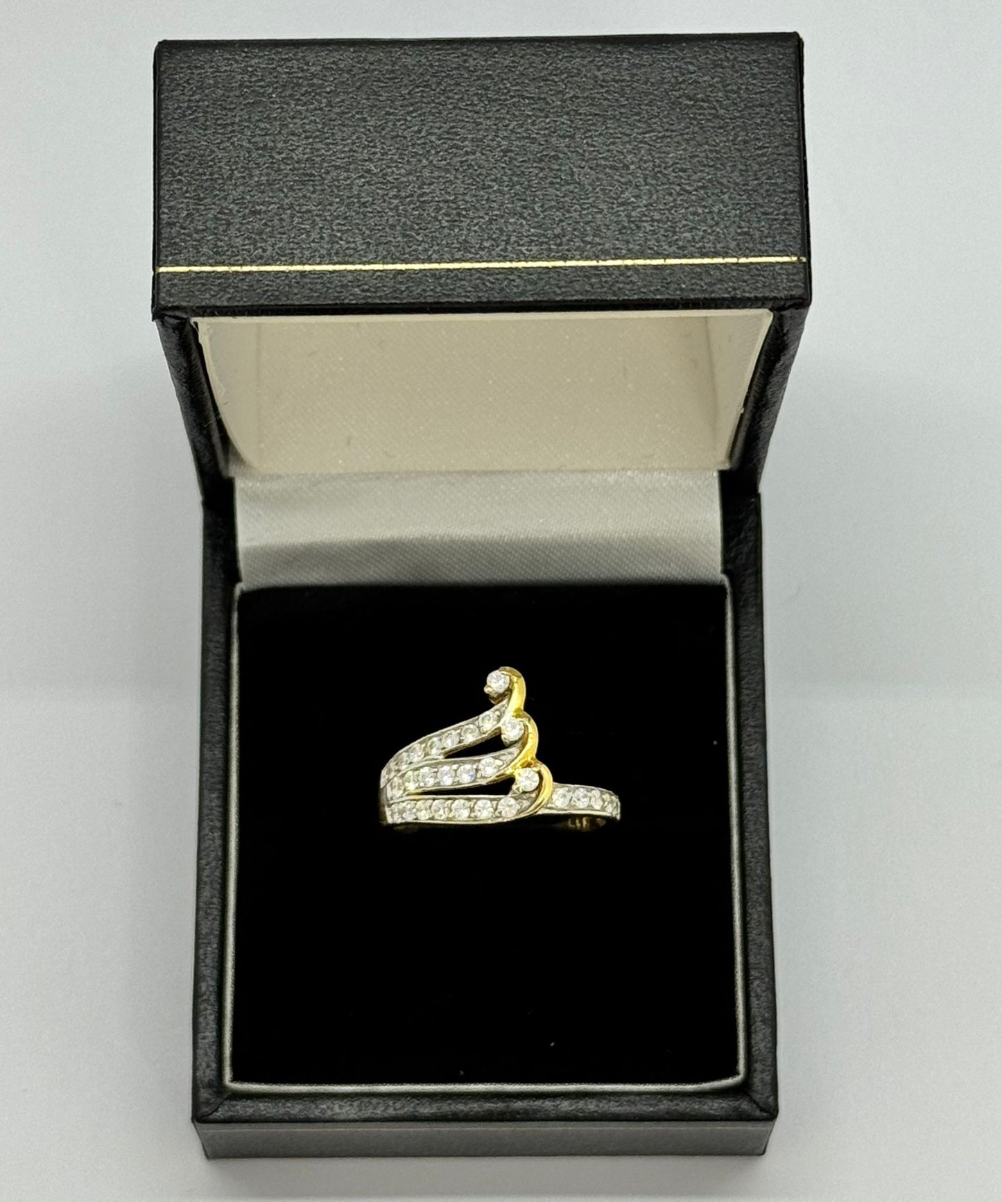 Asian Gold Stone Set  Waves Ring
