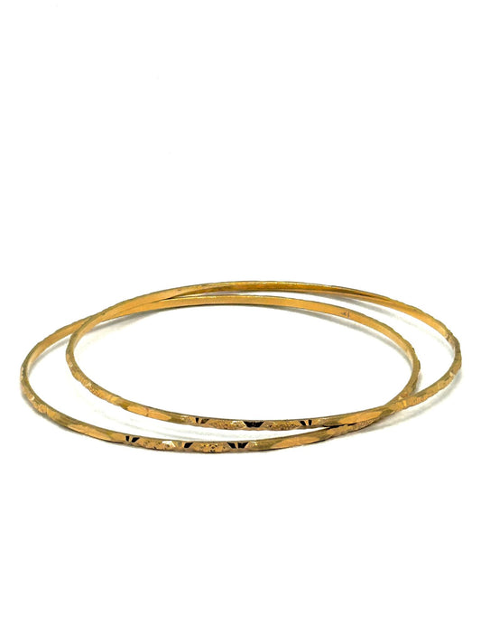 21ct Diamond Cut Bangles