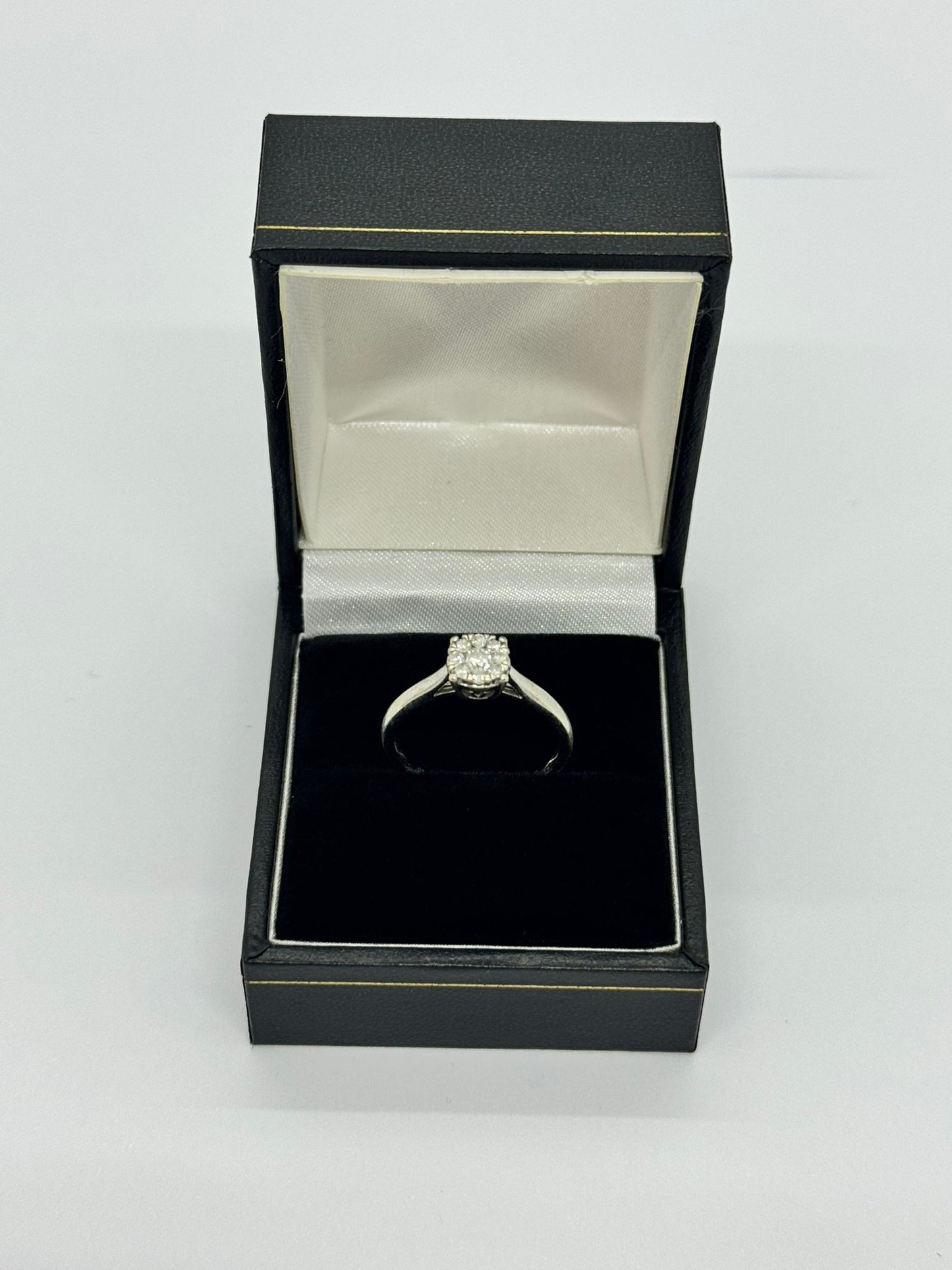 9ct W/G Diamond Cluster Ring